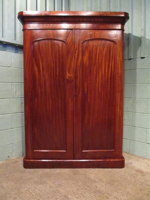 fig 1. ANTIQUE VICTORIAN MAHOGANY DOUBLE WARDROBE C1880 W6899/16.4