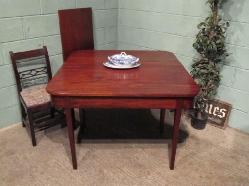 fig 1. ANTIQUE REGENCY MAHOGANY 'D' END EXTENDING DINING TABLE C1800 W6901/16.4