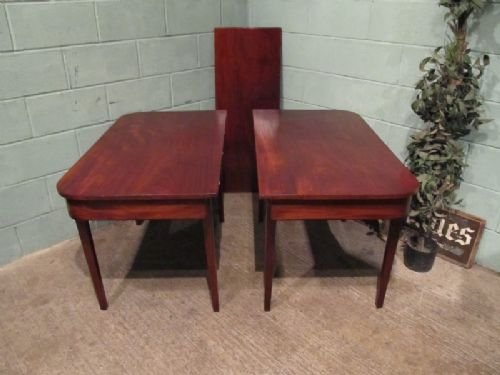fig 2. ANTIQUE REGENCY MAHOGANY 'D' END EXTENDING DINING TABLE C1800 W6901/16.4