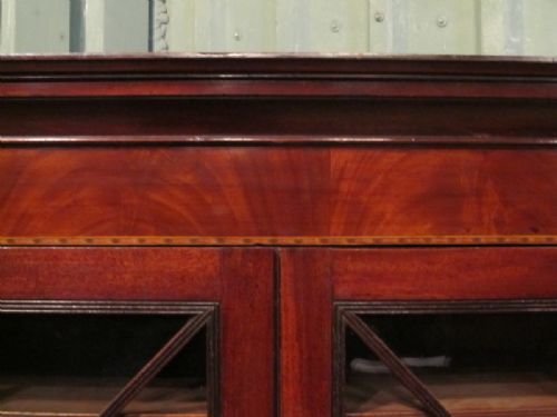 fig 2. ANTIQUE GEORGIAN REGENCY MAHOGANY GLAZED BOOKCASE ON STAND C1800 W6912/16.4