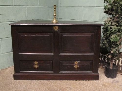 Antique Georgian Country Oak Mule Chest  Coffer C1780 W6910/1.5