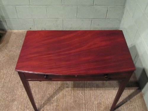 fig 1. ANTIQUE REGENCY MAHOGANY BOW FRONTED SIDE TABLE C1820 W6908/1.5