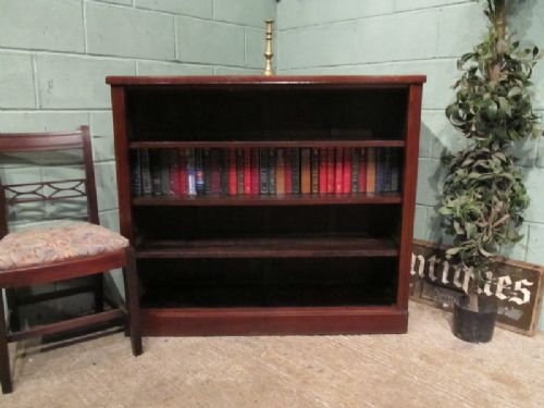 Antique Edwardian Mahogany Open Bookcase C1900 W6916/1.5