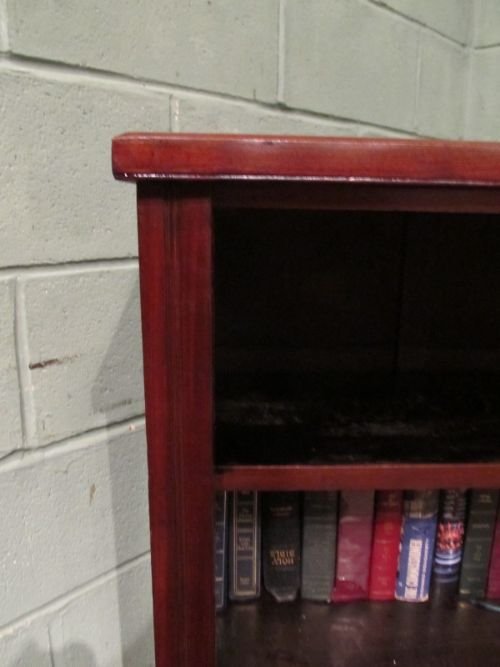 fig 1. ANTIQUE EDWARDIAN MAHOGANY OPEN BOOKCASE C1900 W6916/1.5
