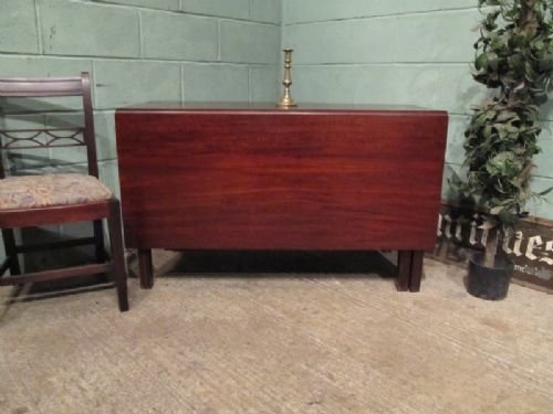fig 1. ANTIQUE GEORGIAN CUBAN MAHOGANY DROP LEAF DINING TABLE SEATS 8-10 C1780 W6902/1.5