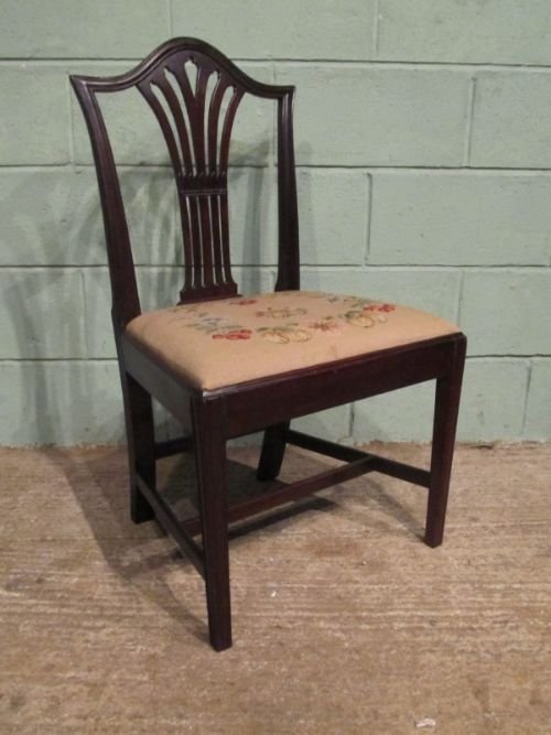Antique Georgian Cuban Mahogany Side Desk Chair C1780 W6919/1.5