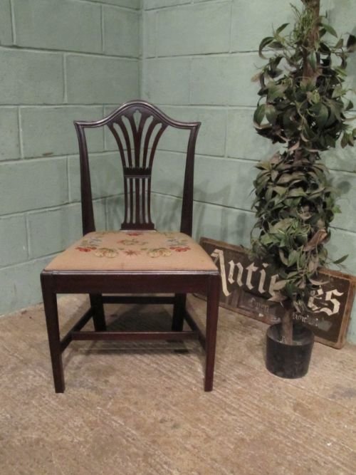 fig 1. ANTIQUE GEORGIAN CUBAN MAHOGANY SIDE DESK CHAIR C1780 W6919/1.5