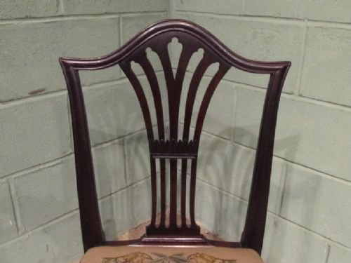 fig 2. ANTIQUE GEORGIAN CUBAN MAHOGANY SIDE DESK CHAIR C1780 W6919/1.5