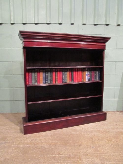 Antique Victorian Mahogany Open Bookcase C1880. W6917/1.5
