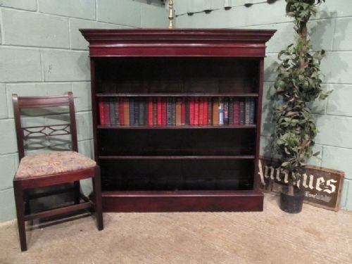 fig 1. ANTIQUE VICTORIAN MAHOGANY OPEN BOOKCASE C1880. W6917/1.5