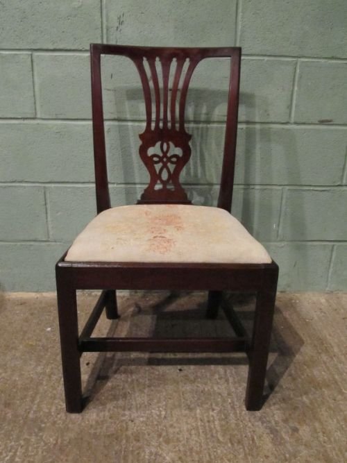 fig 1. ANTIQUE GEORGIAN MAHOGANY SIDE CHAIR C1780 W6847/1.5