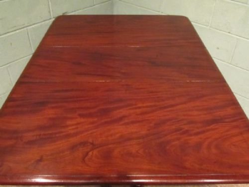 Antique Early Victorian Mahogany Drop Leaf Dining Table C1850 W6904/1.5