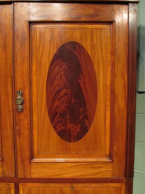 fig 2. ANTIQUE LATE VICTORIAN MAHOGANY WARDROBE COMPACTUM BY JAMES SCHOOLBRED C1890 W6923/7.5