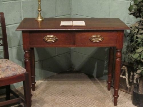 Antique Early Victorian Country Oak Table Desk C1850 W6211/4.1