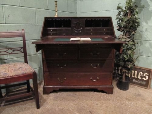 fig 1. ANTIQUE GEORGIAN OAK BUREAU DESK C1780 W6589/26.9