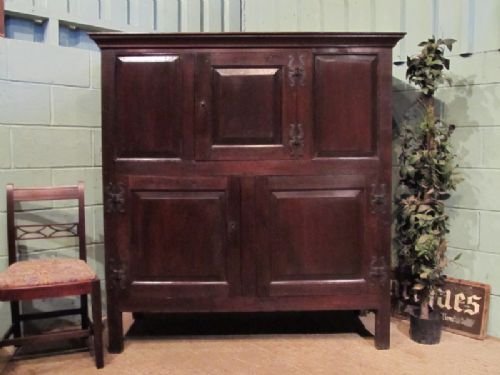 Antique Early Georgian Country Oak Press Cupboard C1730 W6962/21.5