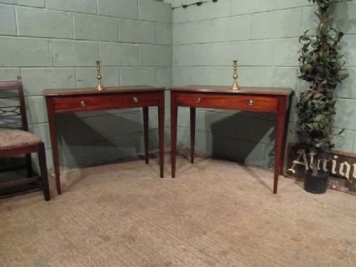 Antique Pair Regency Mahogany Side Tables C1820 W6938/21.5