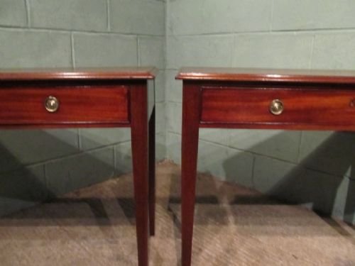 fig 1. ANTIQUE PAIR REGENCY MAHOGANY SIDE TABLES C1820 W6938/21.5