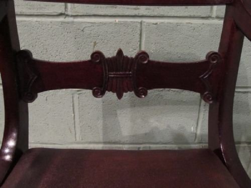 fig 2. ANTIQUE PAIR REGENCY MAHOGANY ELBOW CHAIRS C1820 W6935/21.5