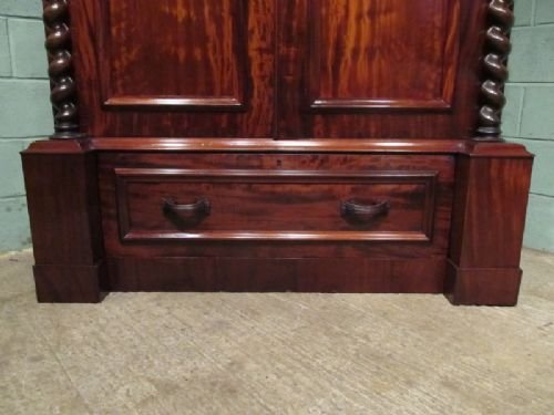 fig 1. ANTIQUE VICTORIAN MAHOGANY DOUBLE WARDROBE C1860 W6954/28.5
