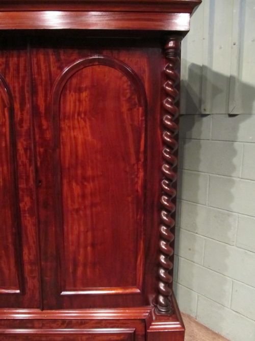 fig 2. ANTIQUE VICTORIAN MAHOGANY DOUBLE WARDROBE C1860 W6954/28.5