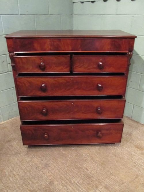 fig 2. ANTIQUE VICTORIAN MAHOGANY SCOTCH CHEST OF DRAWERS C1860 W6959/28.5