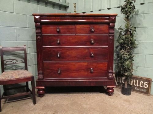 Antique Victorian Mahogany Scotch Chest of Drawers C1860 W6970/11.6