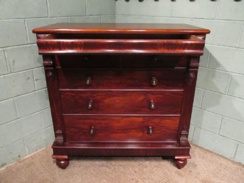 fig 2. ANTIQUE VICTORIAN MAHOGANY SCOTCH CHEST OF DRAWERS C1860 W6970/11.6
