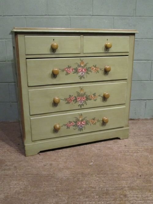 Antique 19th Cent Venetian Painted Pine Chest of Drawers C1880 W6974/11.6