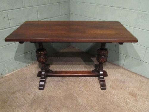 Antique Victorian Solid Oak Refectory Dining Table C1880 W6972/11.6
