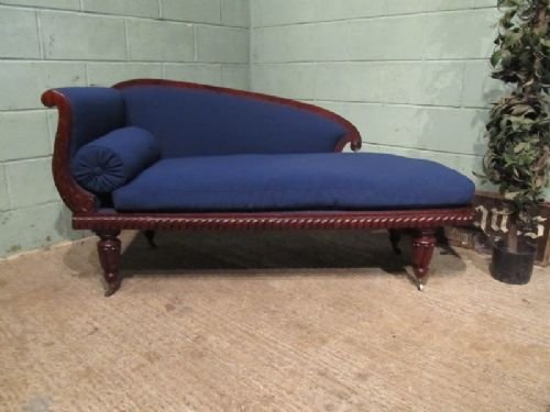 fig 1. ANTIQUE WILLIAM 1V MAHOAGNY CHAISE LONGUE SOFA C1830 W6977/11.6