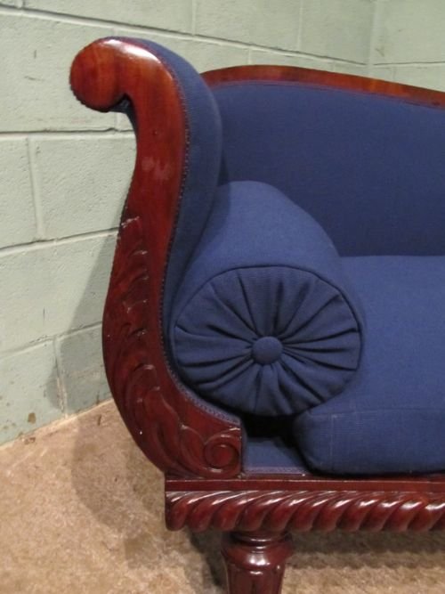 fig 2. ANTIQUE WILLIAM 1V MAHOAGNY CHAISE LONGUE SOFA C1830 W6977/11.6