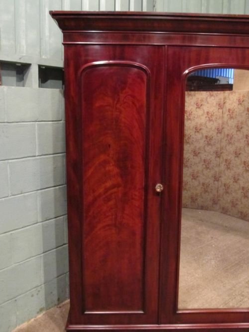 fig 2. Antique Victorian Mahogany Triple Wardrobe Compactum c1880 w6967/11.6