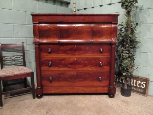Antique Victorian Mahogany Scotch Chest of Drawers + Secret Drawers C1860 W6976/11.6