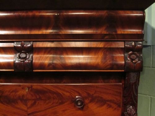 fig 1. Antique Victorian Mahogany Scotch Chest of Drawers with secret compartment c1880 w6993/25.6