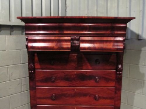 fig 2. Antique Victorian Mahogany Scotch Chest of Drawers with secret compartment c1880 w6993/25.6