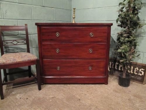 Antique Small Victorian Mahogany Chest of Drawers C1880 W6990/25.6