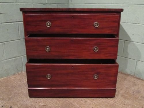 fig 1. Antique Small Victorian Mahogany Chest of Drawers c1880 w6990/25.6