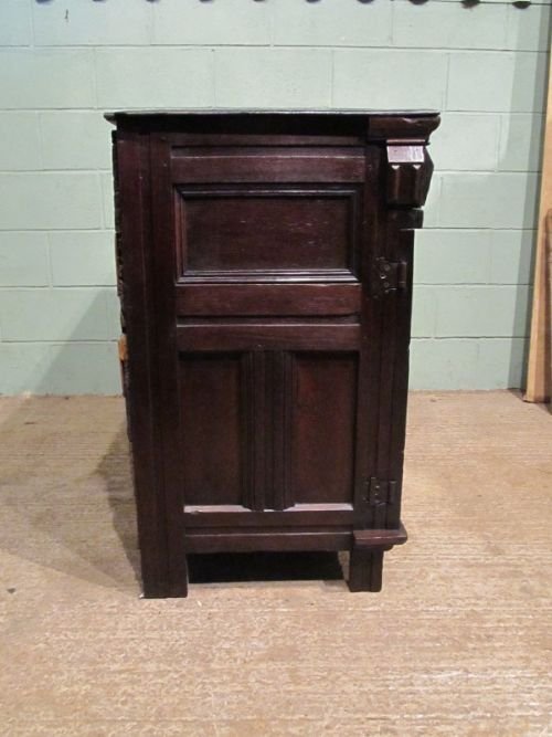 fig 1. Antique 17th Century Oak Food Cupboard Sideboard c1680 w6982/25.6