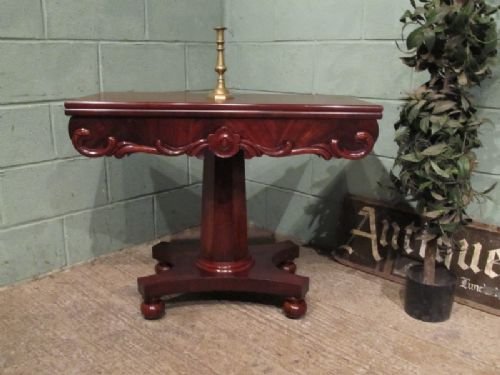 Antique William 1v Mahogany Fold Over Table C1820 W6224/25.1