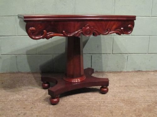 fig 1. Antique William 1V Mahogany Fold Over Table c1820 w6224/25.1