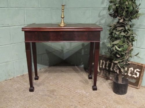 Antique Georgian Mahogany Fold Over Games Table C1780 W6150/22.11