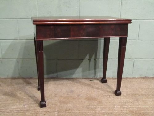 fig 1. ANTIQUE GEORGIAN MAHOGANY FOLD OVER GAMES TABLE C1780 W6150/22.11