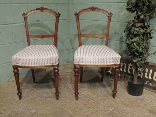 Antique Victorian Walnut Salon Chairs C1890 W7001/2.7