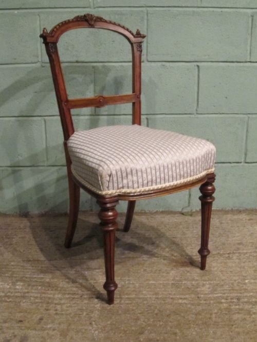 fig 1. ANTIQUE VICTORIAN WALNUT SALON CHAIRS C1890 W7001/2.7