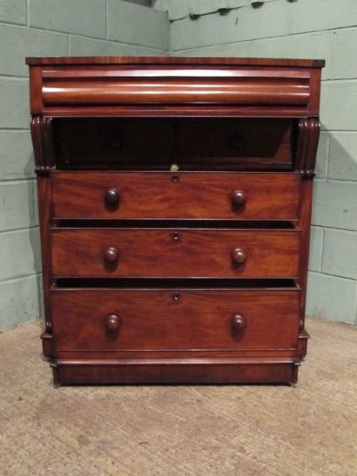 fig 2. Antique Victorian Mahogany Scotch Chest c1880 w7021/9.7