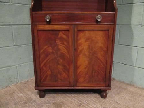 fig 2. ANTIQUE REGENCY MAHOGANY OPEN BOOKCASE CUPBOARD C1820 W7022/9.7
