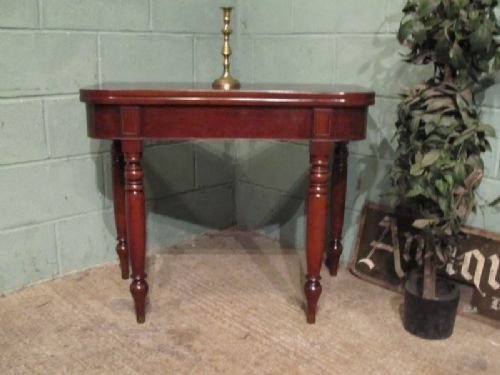 Antique Victorian Mahogany Fold Over Table C1860 W7004/9.7