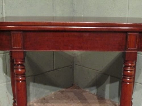 fig 1. ANTIQUE VICTORIAN MAHOGANY FOLD OVER TABLE C1860 W7004/9.7