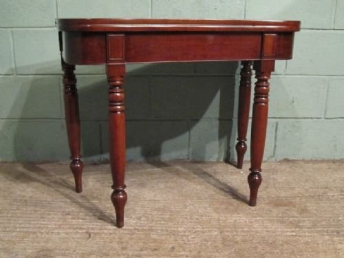 fig 2. ANTIQUE VICTORIAN MAHOGANY FOLD OVER TABLE C1860 W7004/9.7
